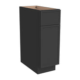 Newtown Charcoal Black Solid Wood RTA Storage Base Cabinet for Kitchen, Bathroom & Laundry Room